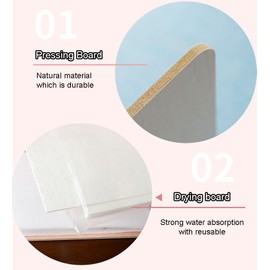 zalati Flower Press Kit Leaf Plant Press for DIY Dried Flowers Pendant Craft Bookmark - 5.9 x 7.8 Inches