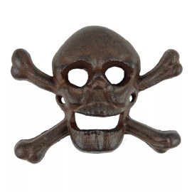 Unbranded Pirate Skull Crossbones Beer Bottle Opener Cast Iron Biker Danger Wall Mounted
