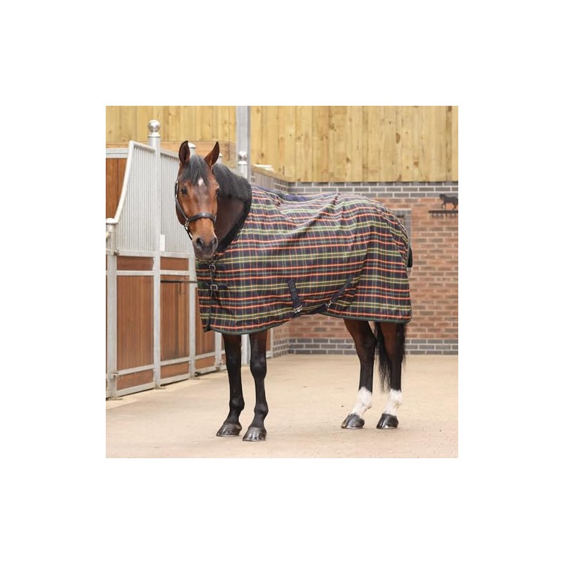 Shires Tempest Plus Lite Stable Rug - Green Tartan 6ft0