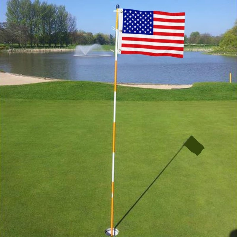 2BUT Standard Golf Flag Double Side American Golf Pin Flag