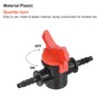 sourcing map Ball Valve 1/4" Barb Connector Shut Off Switch