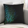 Peacock Feather Throw Pillow Covers 18"X18" Cozy Velvet Square Throw