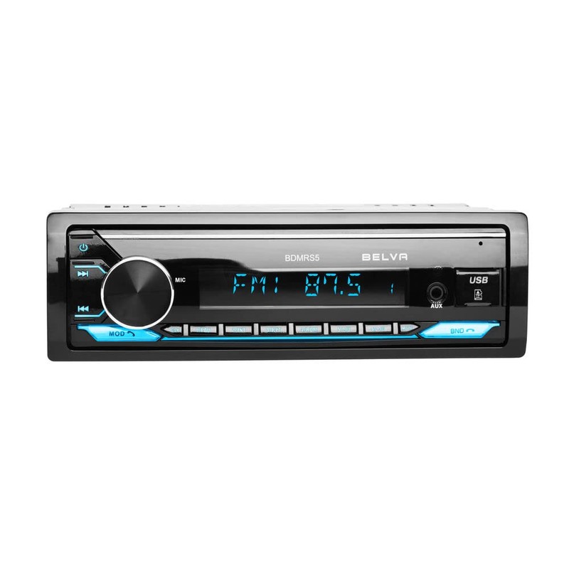 Belva BDMRS5 Single DIN Digital Media Receiver with Bluetooth, Front