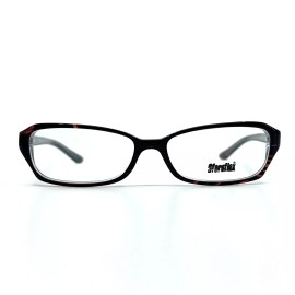 Sferoflex 1517 C298 Eyeglasses Frames Black Red Rectangular Cat Eye 54-15-140