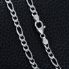 Dacc & Aya Sterling Silver Diamond-Cut Figaro Chain for Men