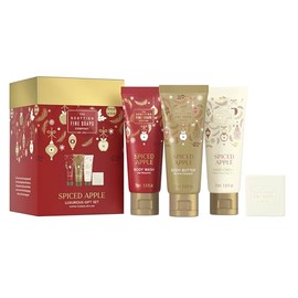 Scottish Fine Soaps Spiced Apple 2024 Luxury Gift Set - Body Wash, Body Butter, Hand & Nail Cream, Luxury Soap Bar