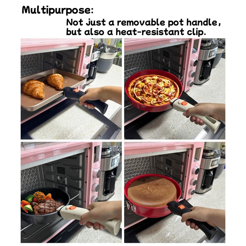 Vinseen Removable Handle, Handle for Detachable Removable Cookware,Universal Pot Handle,Suitable