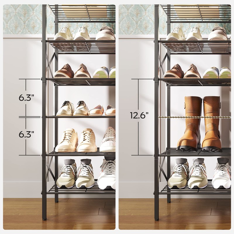 YATINEY 8 Tier Shoe Rack, Shoe Storage Organizer, Large Capacity
