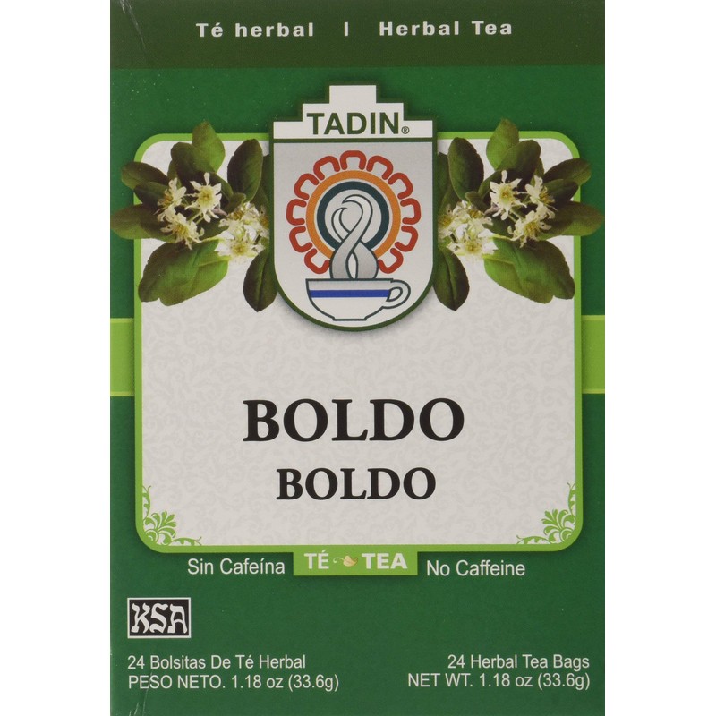 Tadin Tea, Boldo (Bold) Tea, 24-Count Tea Bags (Pack of