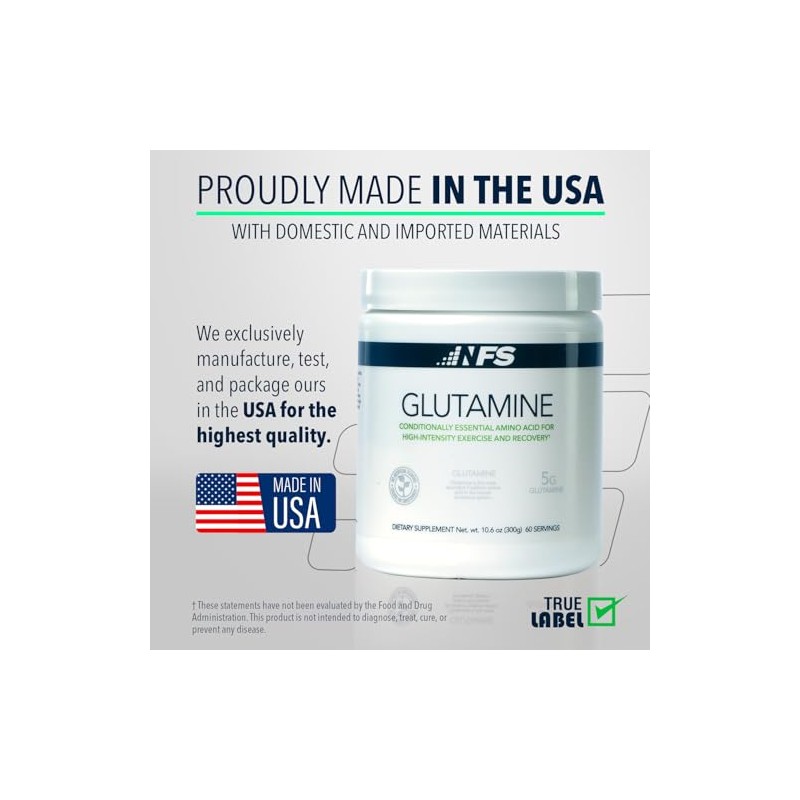 NF Sports Glutamine, L-Glutamina en polvo sin sabor 300 gr