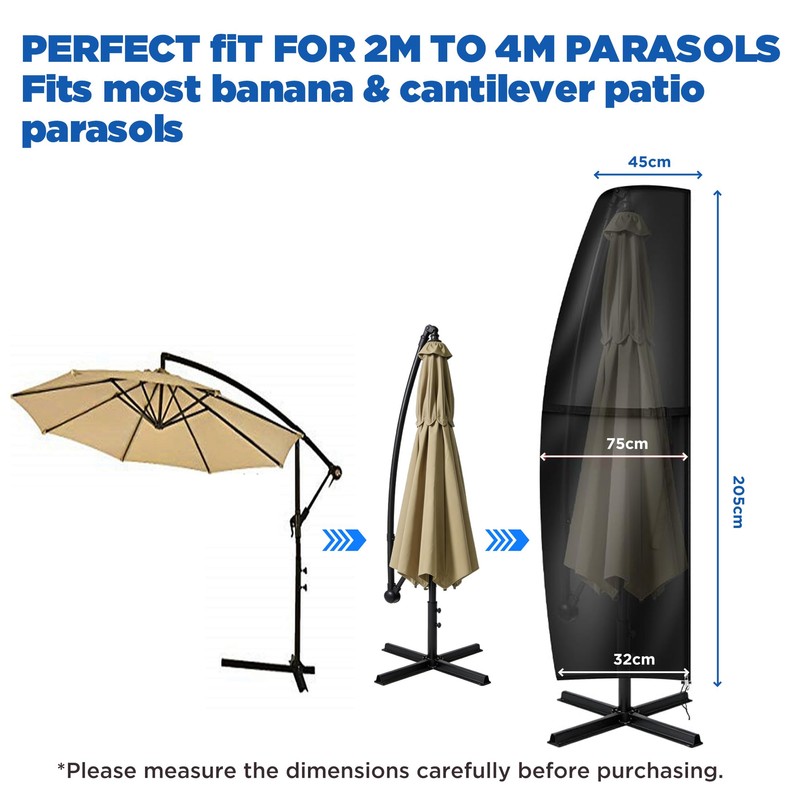Waterproof Garden Parasol Cover,Heavy Duty Patio Umbrella Cover,205x75cm