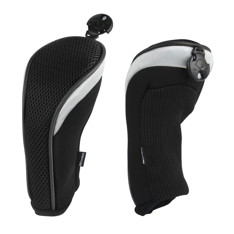 Andux Mesh Golf Hybrid Club Head Covers w/No. Hang Tags