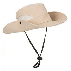 Kids Summer Sun Hat Outdoor - Breathable Bucket Hat Wide Brim Fishing Safari Hat for Boys Girls 5-10Y