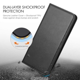 FORZARMOR for Oppo A5 5G Global Version (6.67 Inch) Case, Wallet Cover PU Leather Pockets Shockproof Magnetic Flip Card Holder (for Oppo A5, Black)