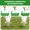 IcyByte Rotating Flower Garden Sprinkler for Yard, Adjustable Spray Modes,