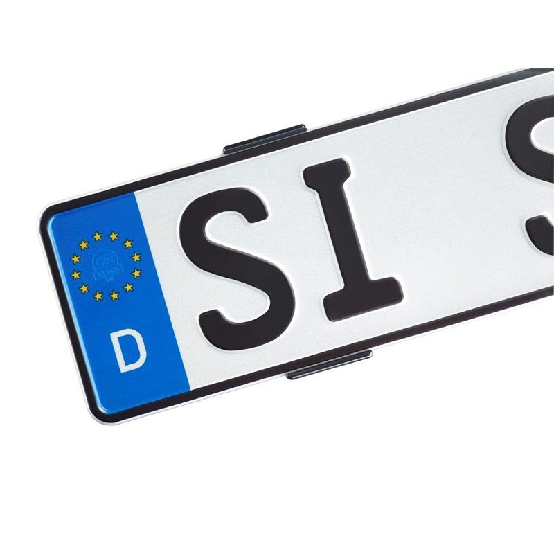 SIMPLE FIX Kennzeichenhalter Rahmenlos für Zwei DE Auto Nummernschilder STVZO