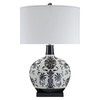 Aspen Creative 40255-09-1, 26" H Table Lamp Off White w/Flower