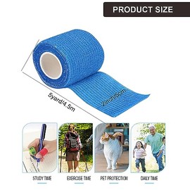 ANAMPION Selbstklebender Verband, 5cmx4.5m Non-Woven Selbsthaftende Bandage f√ºr Mensch und Tier, Flexibel Elastische Binde f√ºr Sport,Haustiere