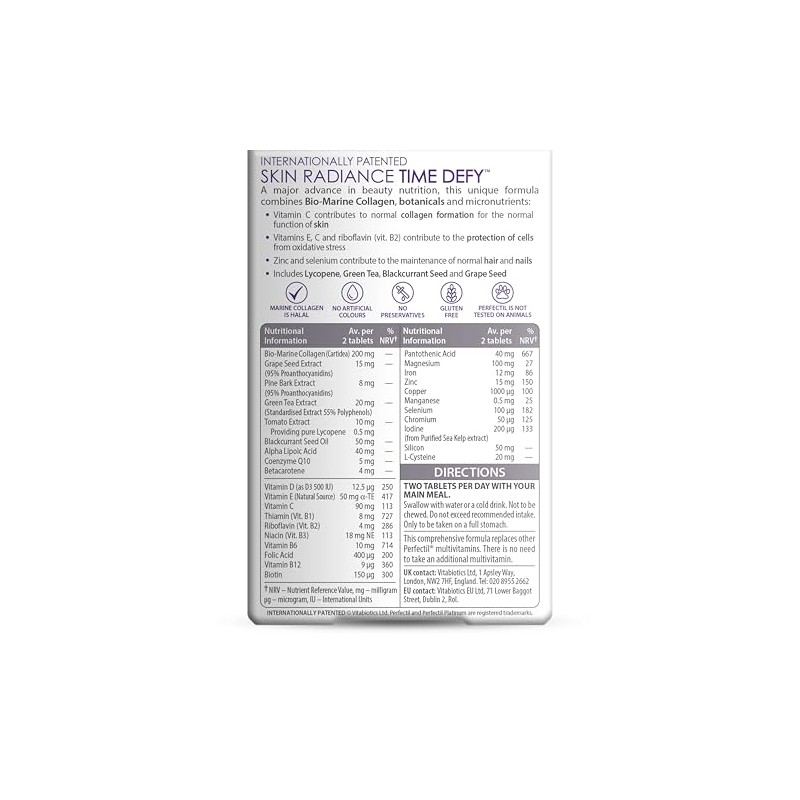 Vitabiotics Perfectil Platinum Skin Radiance 60 Tabletas