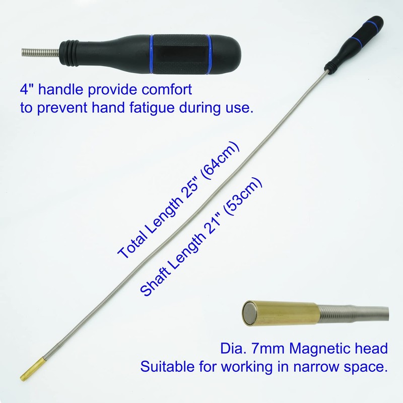 GUTIMORE Flexible Magnetic Pickup Tool, 25" Long Flexible Bend-It Magnet