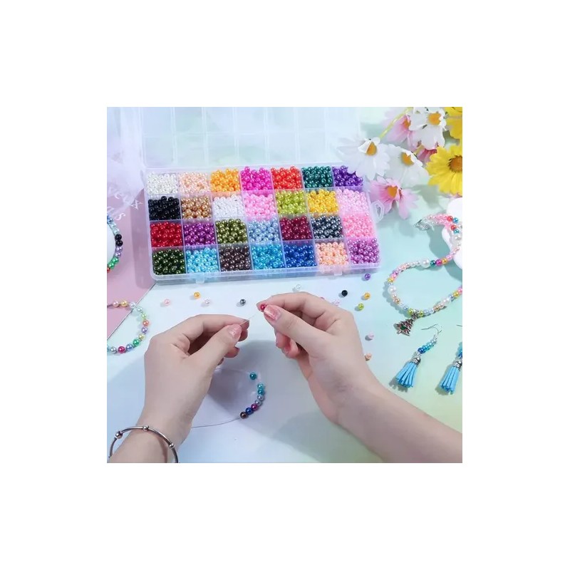 2000pcs Cuentas De Perlas Para Pulseras, Joyas, Collares
