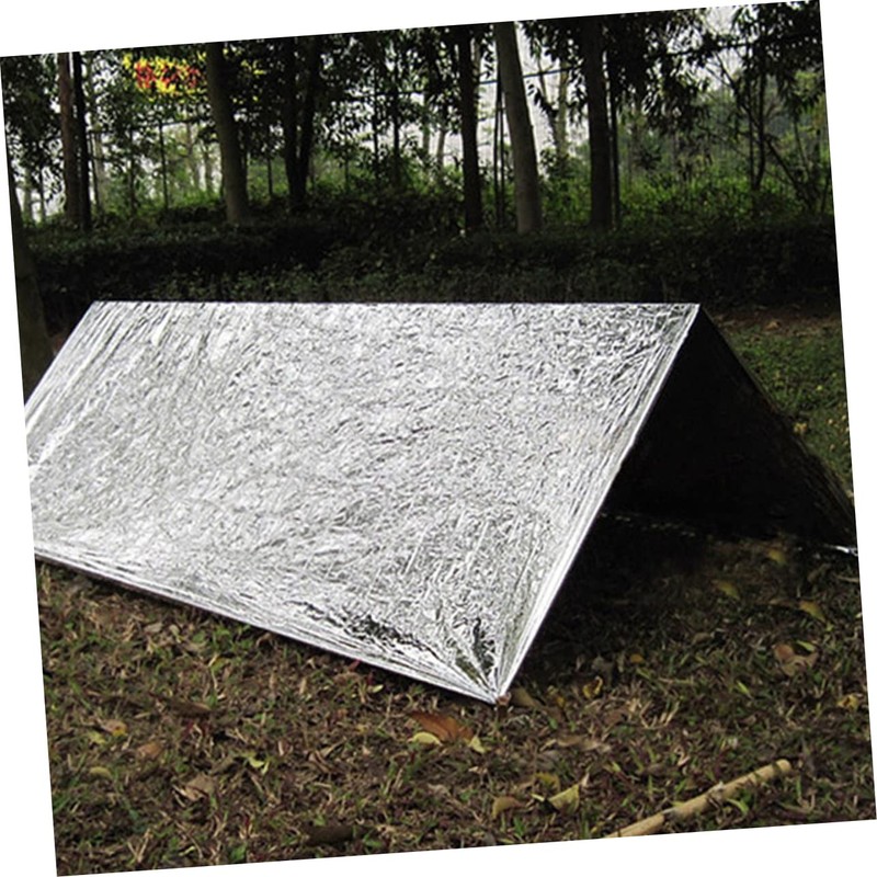 KICHOUSE Camping Blankets Survival Gear Set Reflective Aluminum Foil for