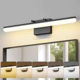 KELIDEN Black Vanity Light 24", 18W LED Bathroom Light Bar with 5CCT, Adjustable Angle & ETL Dimmable Driver – Modern Bathroom Vanity Light Fixture for Mirror, Powder Room, Bedroom, Apartment, Hotel