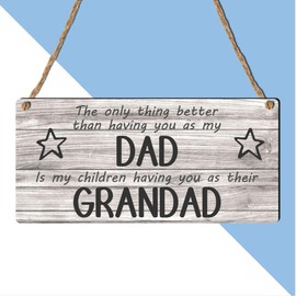 Pixie's Gifts Wooden Plaque: Heartfelt Message for Dad and Grandad, Laser-Cut, Handcrafted in the UK - Modern Style, Perfect For Family - Gift for Birthdays, Father's Day, and Special Occasions