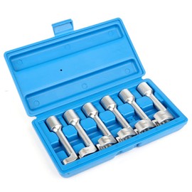AINTIER 6-Pcs 1/2 L-Type Drive Diesel Injector Fuel Line Injection Sockets Wrench Set Fit For Most Diesel Engines (12mm 14mm 16mm 17mm 18mm 19mm)