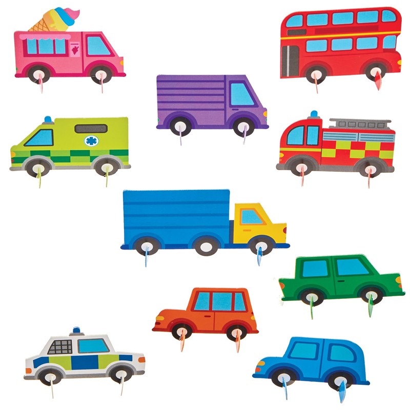 Baker Ross FN073 Colouring and Sticking Transport Cards - 3