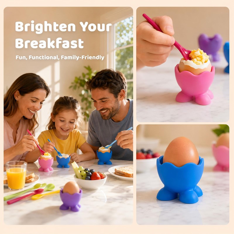 20PCS Egg Cups Set, Boiled Egg Holders Breakfast Table