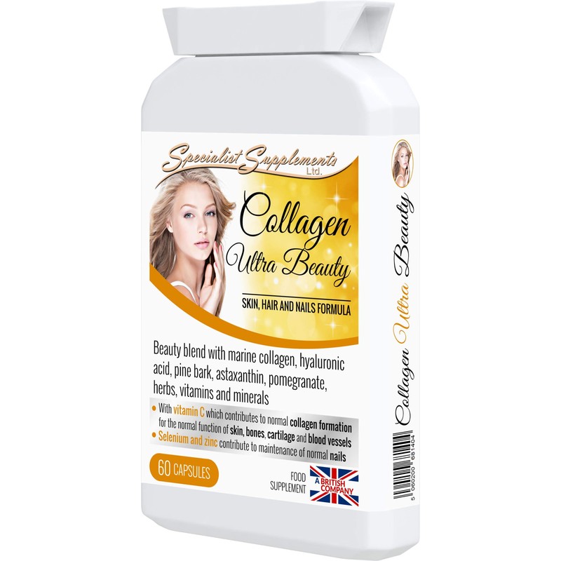 Specialist Supplements Collagen Ultra Beauty Marine Collagen, Hyaluronic Acid, Vitamin,