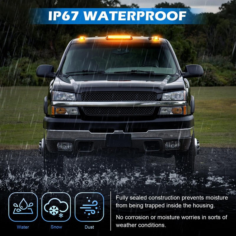 SHINEFIT LED Cab Roof Lights Replacement for 2000-2007 Silverado Sierra
