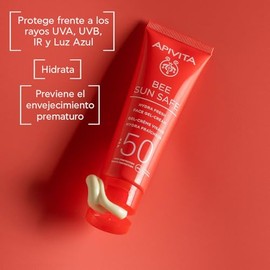 Apivita Bee Sun Safe gel-crema Hydra Fresh SPF50 50 ml – con propóleo, algas marinas y ácido hialurónico – protección alta, hidratación y frescor sin sensación grasa