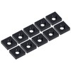 10Pcs Profile End Caps Aluminum Alloy Single Hole Cover Plate