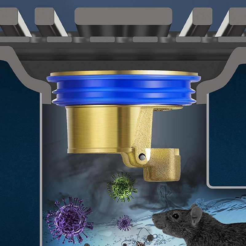 LIANXUE Floor Drain Backflow Preventer Brass Drain Valves Sewer Core