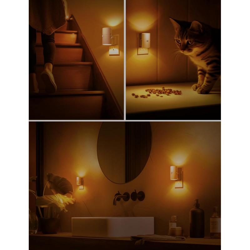 L LOHAS LED Motion Sensor Night Light, Amber Night Light,