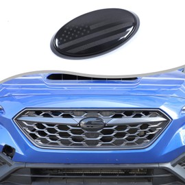 Front Emblem Trim Cover Compatible with Subaru WRX 2022 2023 2024, Emblem Badge Logo Cover Trim Circle Ring Center Decor Logo Car Front Logo Circles Cover Accessories
