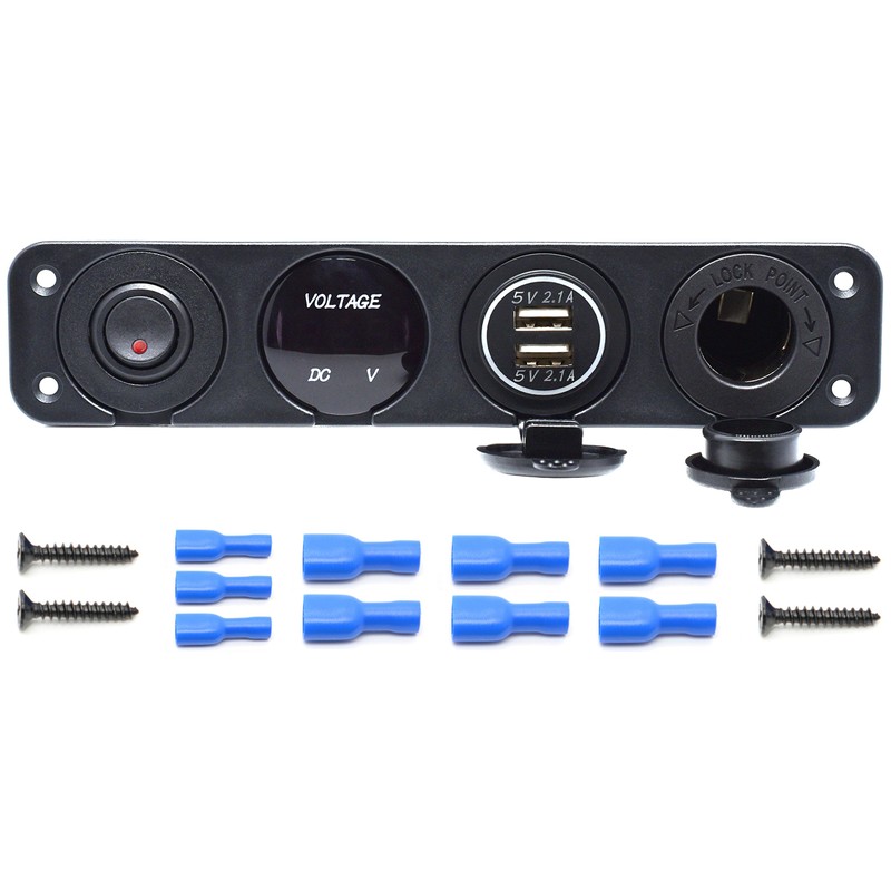 Cllena Dual USB Socket Charger 4.2A + 12V Power Outlet