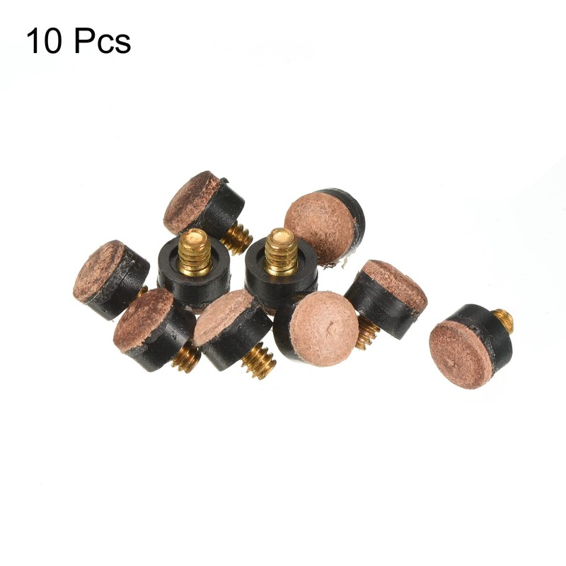 PATIKIL 10mm Dia Screw-on Pool Cue Tips, 10 Pack Billiard