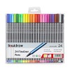 Liquidraw 24 Fineliner Colouring Pens Set Fine Point Pens 0.4mm Assorted Colours, Fineliners Coloured Pens, L24FL