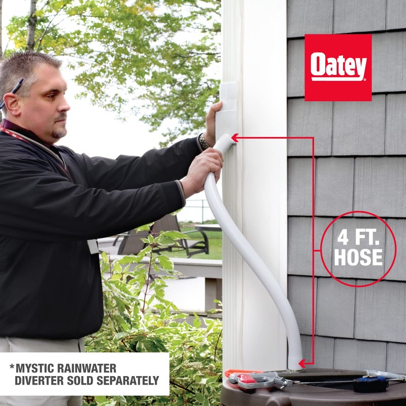 Oatey 14214 Mystic Rainwater Collection System, Hose and Plug