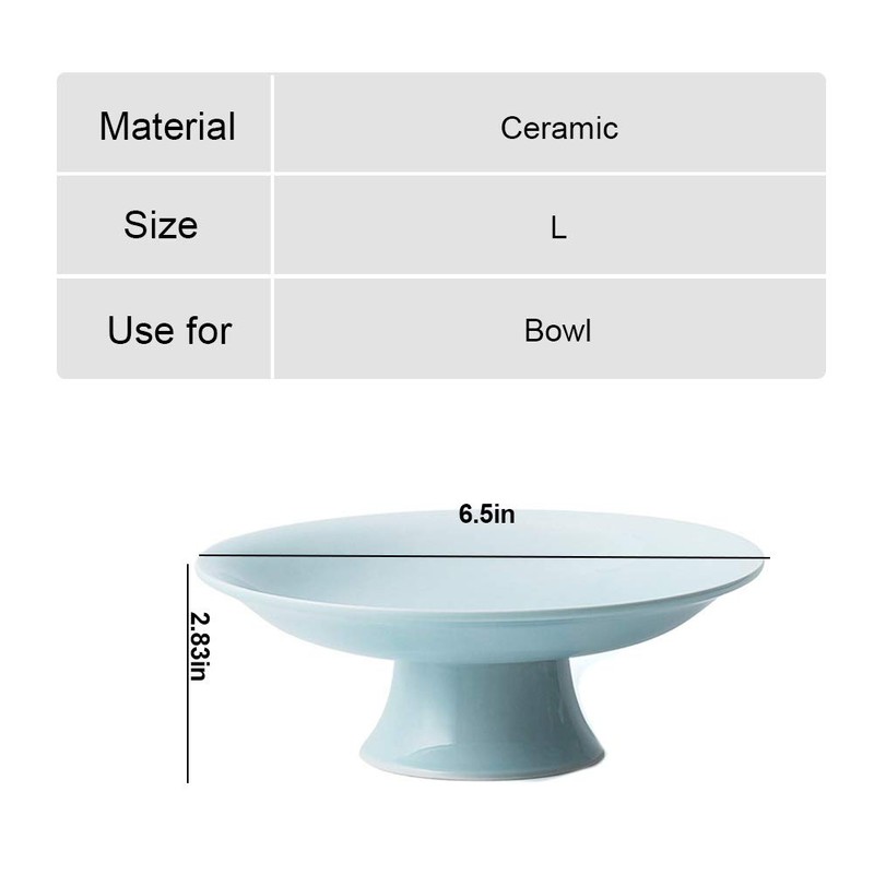 Kelendle Ceramic Footed Bowl Round Pedestal Bowl Fruit Bowl Holder
