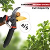 EcoNour 8" Professional Secateurs Premium Titanium Bypass Pruning Shears |