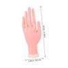 PACKOVE Silicone Nail Art Practice Hand Model Nail Tips Bendable