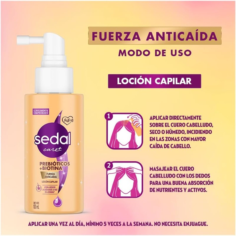Loción Capilar Sedal Prebióticos + Biotina 100 ml – Reduce
