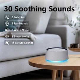 Brown Noise Sound Machine White Noise Machine with 30 Soothing Sounds for Sleep 12 Colors Night Light for Baby Adults Kids Sleep Machines 36 Volume Levels 5 Timers for Home Office Travel