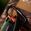 [MUNKEES] D-Shaped Carabiner with Lock, Keychain, Backpack Buckle, 2 Pcs