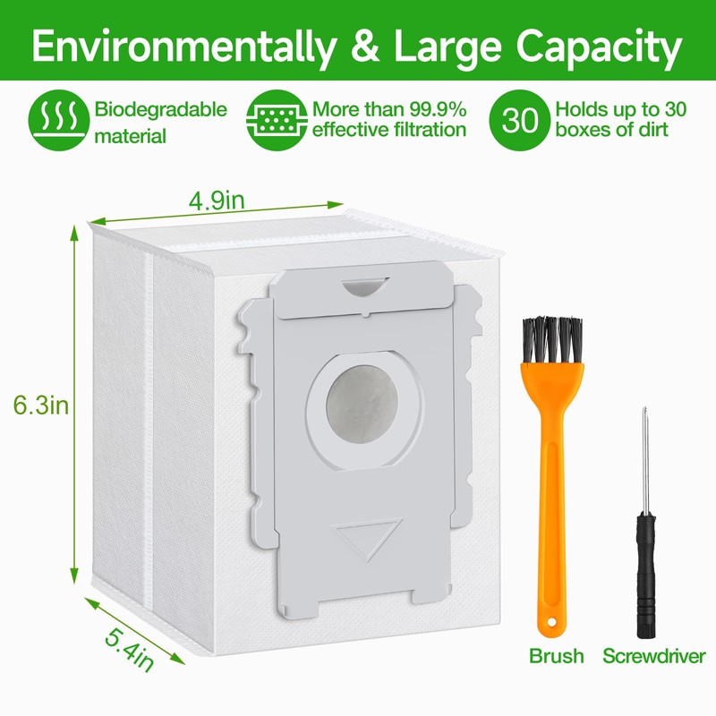VBN 16 Pack Replacement Roomba Vacuum Bags, Compatible with iRobot