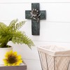 Dicksons Bless Our Family Floral Turquoise 10 Inch Decorative Wall